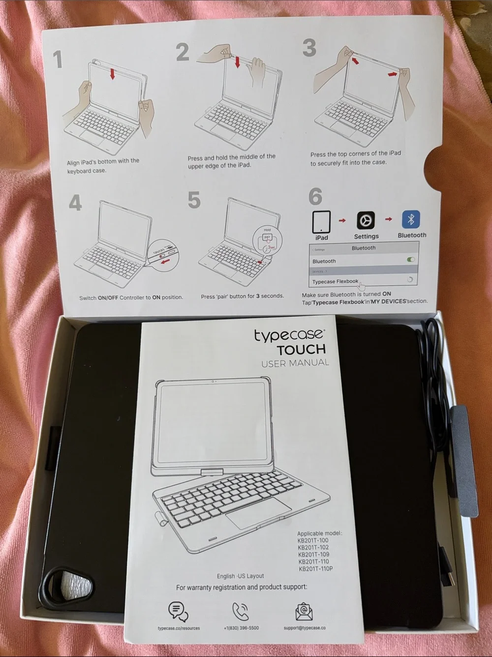 TYPECASE Keyboard with Trackpad for iPad Air 11-inch 5th &4th Generation